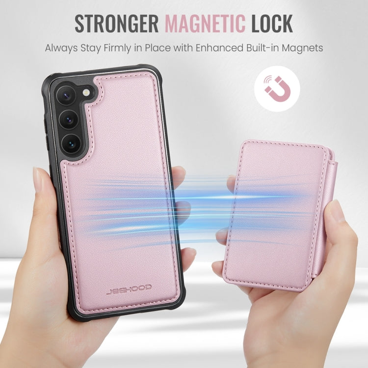 For Samsung Galaxy S23+ 5G JEEHOOD J05 Business Magnetic Style RFID Leather Phone Case(Pink) - Galaxy S23+ 5G Cases by JEEHOOD | Online Shopping UK | buy2fix
