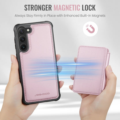 For Samsung Galaxy S23+ 5G JEEHOOD J05 Business Magnetic Style RFID Leather Phone Case(Pink) - Galaxy S23+ 5G Cases by JEEHOOD | Online Shopping UK | buy2fix