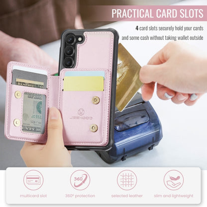 For Samsung Galaxy S23+ 5G JEEHOOD J05 Business Magnetic Style RFID Leather Phone Case(Pink) - Galaxy S23+ 5G Cases by JEEHOOD | Online Shopping UK | buy2fix