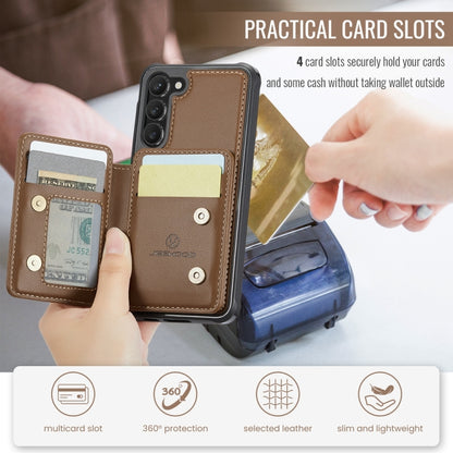 For Samsung Galaxy S23+ 5G JEEHOOD J05 Business Magnetic Style RFID Leather Phone Case(Brown) - Galaxy S23+ 5G Cases by JEEHOOD | Online Shopping UK | buy2fix