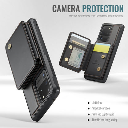 For Samsung Galaxy S20 Ultra 5G JEEHOOD J05 Business Magnetic Style RFID Leather Phone Case(Black) - Galaxy Phone Cases by JEEHOOD | Online Shopping UK | buy2fix