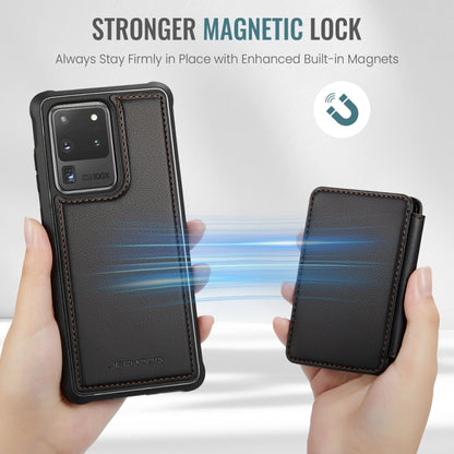 For Samsung Galaxy S20 Ultra 5G JEEHOOD J05 Business Magnetic Style RFID Leather Phone Case(Black) - Galaxy Phone Cases by JEEHOOD | Online Shopping UK | buy2fix