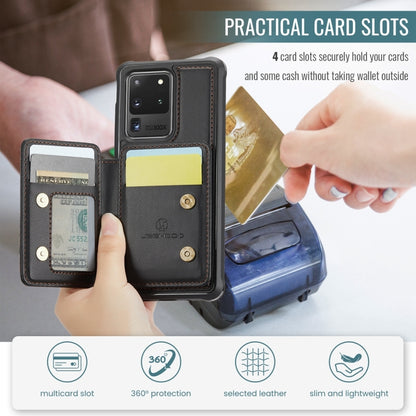 For Samsung Galaxy S20 Ultra 5G JEEHOOD J05 Business Magnetic Style RFID Leather Phone Case(Black) - Galaxy Phone Cases by JEEHOOD | Online Shopping UK | buy2fix