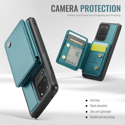 For Samsung Galaxy S20 Ultra 5G JEEHOOD J05 Business Magnetic Style RFID Leather Phone Case(Blue Green) - Galaxy Phone Cases by JEEHOOD | Online Shopping UK | buy2fix