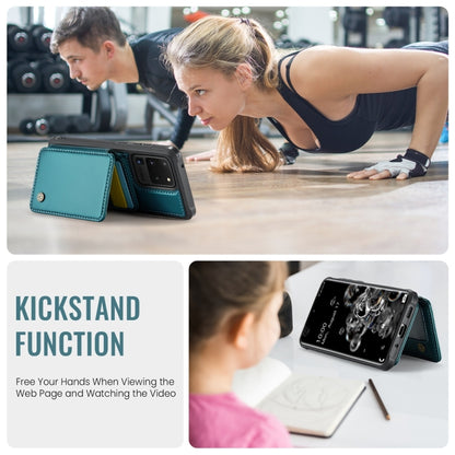 For Samsung Galaxy S20 Ultra 5G JEEHOOD J05 Business Magnetic Style RFID Leather Phone Case(Blue Green) - Galaxy Phone Cases by JEEHOOD | Online Shopping UK | buy2fix