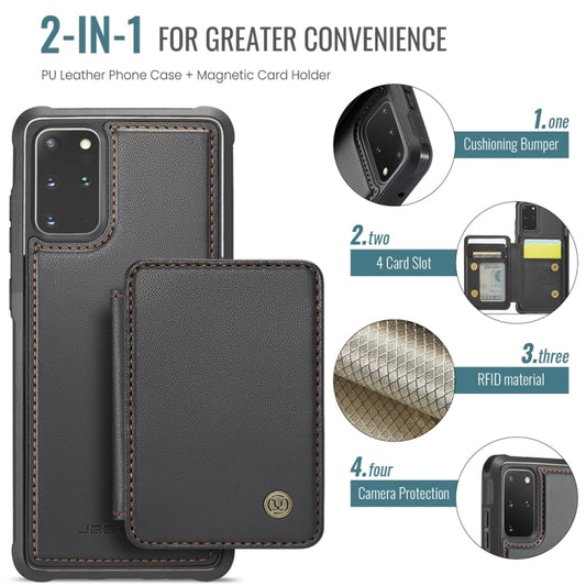 For Samsung Galaxy S20+ 5G JEEHOOD J05 Business Magnetic Style RFID Leather Phone Case(Black) - Galaxy Phone Cases by JEEHOOD | Online Shopping UK | buy2fix
