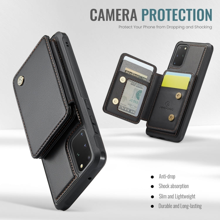 For Samsung Galaxy S20+ 5G JEEHOOD J05 Business Magnetic Style RFID Leather Phone Case(Black) - Galaxy Phone Cases by JEEHOOD | Online Shopping UK | buy2fix