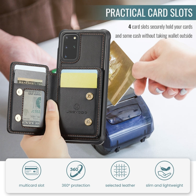 For Samsung Galaxy S20+ 5G JEEHOOD J05 Business Magnetic Style RFID Leather Phone Case(Black) - Galaxy Phone Cases by JEEHOOD | Online Shopping UK | buy2fix