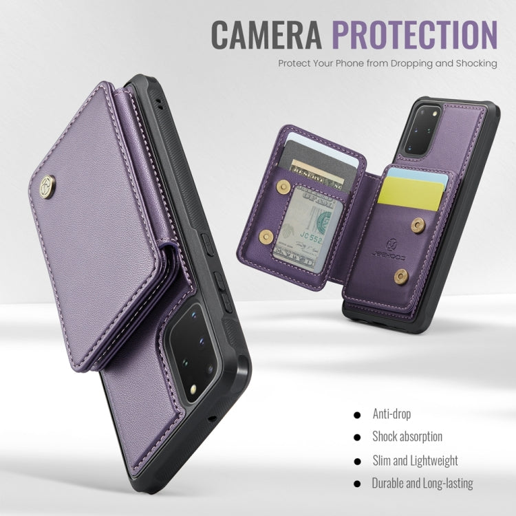 For Samsung Galaxy S20+ 5G JEEHOOD J05 Business Magnetic Style RFID Leather Phone Case(Purple) - Galaxy Phone Cases by JEEHOOD | Online Shopping UK | buy2fix