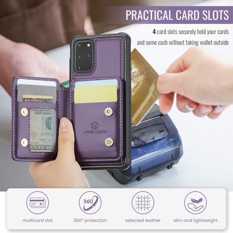 For Samsung Galaxy S20+ 5G JEEHOOD J05 Business Magnetic Style RFID Leather Phone Case(Purple) - Galaxy Phone Cases by JEEHOOD | Online Shopping UK | buy2fix