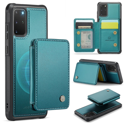 For Samsung Galaxy S20+ 5G JEEHOOD J05 Business Magnetic Style RFID Leather Phone Case(Blue Green) - Galaxy Phone Cases by JEEHOOD | Online Shopping UK | buy2fix