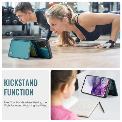 For Samsung Galaxy S20+ 5G JEEHOOD J05 Business Magnetic Style RFID Leather Phone Case(Blue Green) - Galaxy Phone Cases by JEEHOOD | Online Shopping UK | buy2fix