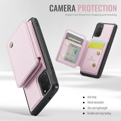 For Samsung Galaxy S20+ 5G JEEHOOD J05 Business Magnetic Style RFID Leather Phone Case(Pink) - Galaxy Phone Cases by JEEHOOD | Online Shopping UK | buy2fix