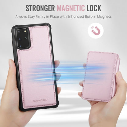 For Samsung Galaxy S20+ 5G JEEHOOD J05 Business Magnetic Style RFID Leather Phone Case(Pink) - Galaxy Phone Cases by JEEHOOD | Online Shopping UK | buy2fix