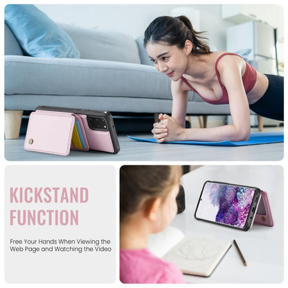 For Samsung Galaxy S20+ 5G JEEHOOD J05 Business Magnetic Style RFID Leather Phone Case(Pink) - Galaxy Phone Cases by JEEHOOD | Online Shopping UK | buy2fix