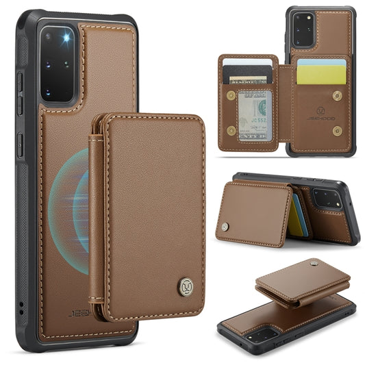 For Samsung Galaxy S20+ 5G JEEHOOD J05 Business Magnetic Style RFID Leather Phone Case(Brown) - Galaxy Phone Cases by JEEHOOD | Online Shopping UK | buy2fix