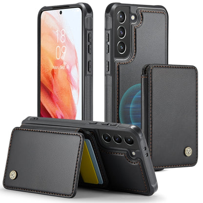 For Samsung Galaxy S21 5G JEEHOOD J05 Business Magnetic Style RFID Leather Phone Case(Black) - Galaxy S21 5G Cases by JEEHOOD | Online Shopping UK | buy2fix