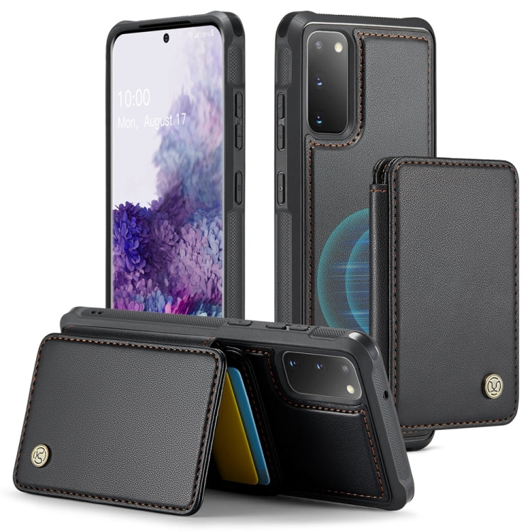 For Samsung Galaxy S20 5G JEEHOOD J05 Business Magnetic Style RFID Leather Phone Case(Black) - Galaxy Phone Cases by JEEHOOD | Online Shopping UK | buy2fix