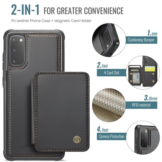For Samsung Galaxy S20 5G JEEHOOD J05 Business Magnetic Style RFID Leather Phone Case(Black) - Galaxy Phone Cases by JEEHOOD | Online Shopping UK | buy2fix