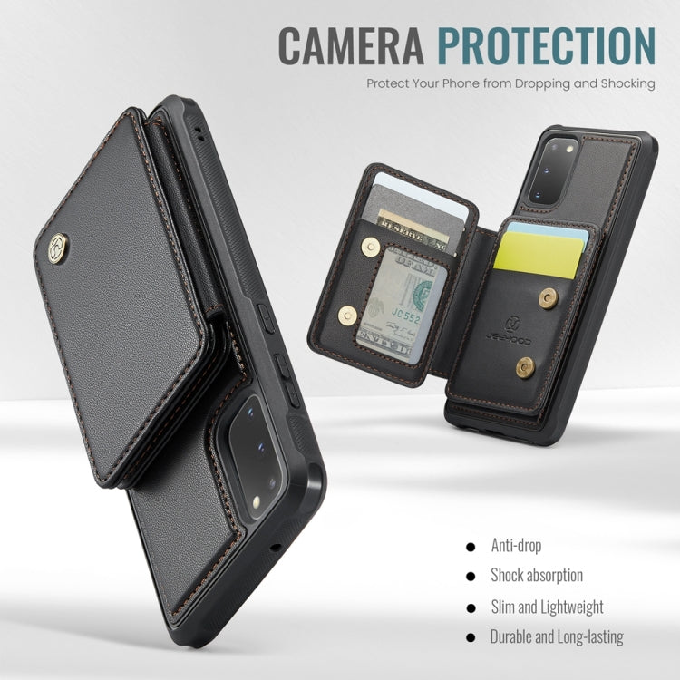 For Samsung Galaxy S20 5G JEEHOOD J05 Business Magnetic Style RFID Leather Phone Case(Black) - Galaxy Phone Cases by JEEHOOD | Online Shopping UK | buy2fix