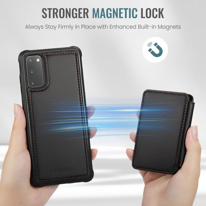For Samsung Galaxy S20 5G JEEHOOD J05 Business Magnetic Style RFID Leather Phone Case(Black) - Galaxy Phone Cases by JEEHOOD | Online Shopping UK | buy2fix