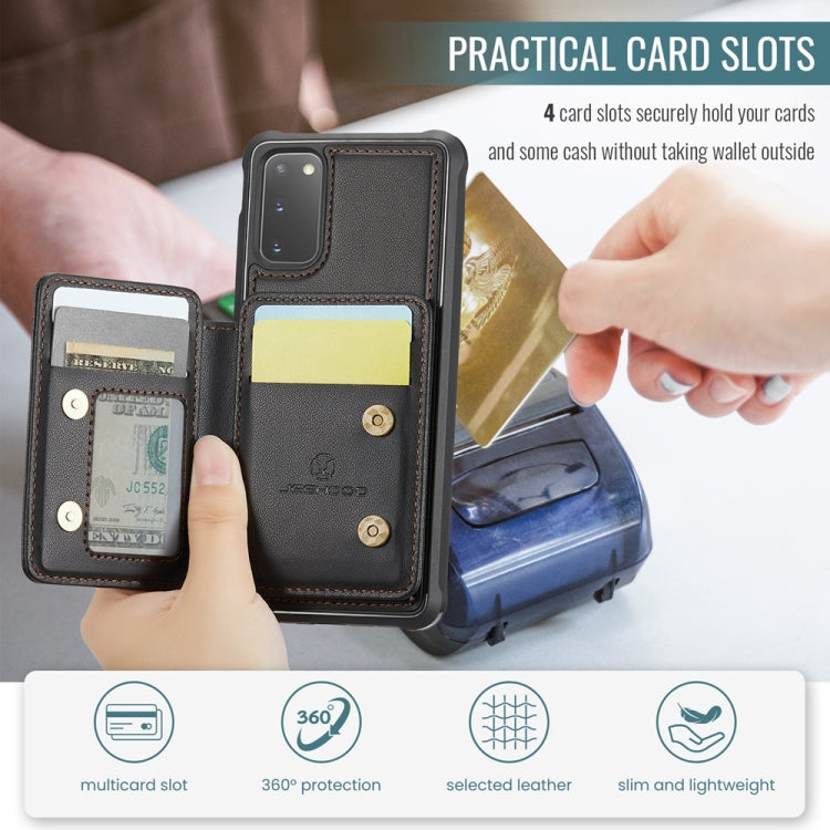 For Samsung Galaxy S20 5G JEEHOOD J05 Business Magnetic Style RFID Leather Phone Case(Black) - Galaxy Phone Cases by JEEHOOD | Online Shopping UK | buy2fix