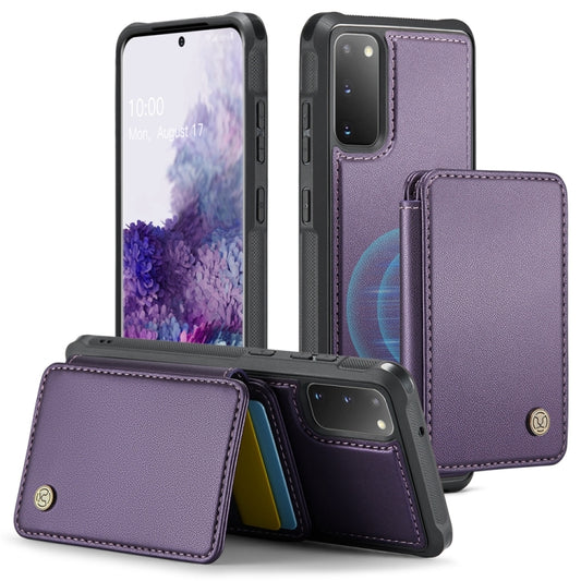 For Samsung Galaxy S20 5G JEEHOOD J05 Business Magnetic Style RFID Leather Phone Case(Purple) - Galaxy Phone Cases by JEEHOOD | Online Shopping UK | buy2fix