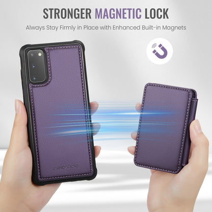 For Samsung Galaxy S20 5G JEEHOOD J05 Business Magnetic Style RFID Leather Phone Case(Purple) - Galaxy Phone Cases by JEEHOOD | Online Shopping UK | buy2fix