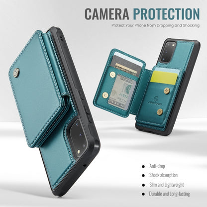 For Samsung Galaxy S20 5G JEEHOOD J05 Business Magnetic Style RFID Leather Phone Case(Blue Green) - Galaxy Phone Cases by JEEHOOD | Online Shopping UK | buy2fix