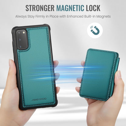 For Samsung Galaxy S20 5G JEEHOOD J05 Business Magnetic Style RFID Leather Phone Case(Blue Green) - Galaxy Phone Cases by JEEHOOD | Online Shopping UK | buy2fix