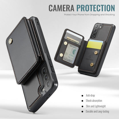 For Samsung Galaxy S21+ 5G JEEHOOD J05 Business Magnetic Style RFID Leather Phone Case(Black) - Galaxy S21+ 5G Cases by JEEHOOD | Online Shopping UK | buy2fix