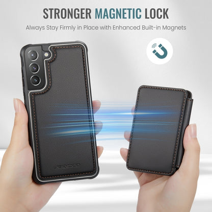 For Samsung Galaxy S21+ 5G JEEHOOD J05 Business Magnetic Style RFID Leather Phone Case(Black) - Galaxy S21+ 5G Cases by JEEHOOD | Online Shopping UK | buy2fix