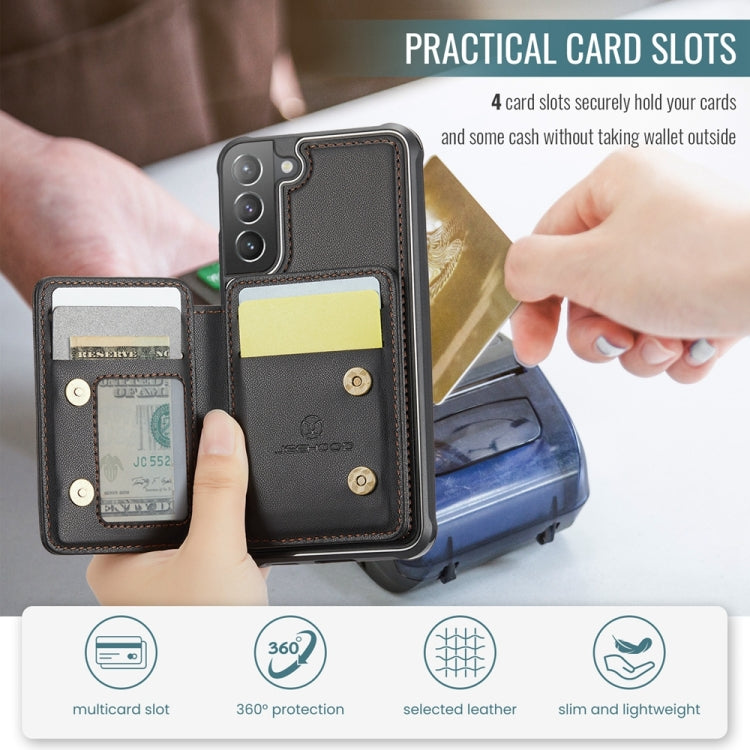 For Samsung Galaxy S21+ 5G JEEHOOD J05 Business Magnetic Style RFID Leather Phone Case(Black) - Galaxy S21+ 5G Cases by JEEHOOD | Online Shopping UK | buy2fix