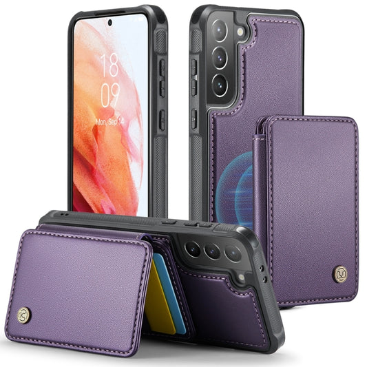 For Samsung Galaxy S21+ 5G JEEHOOD J05 Business Magnetic Style RFID Leather Phone Case(Purple) - Galaxy S21+ 5G Cases by JEEHOOD | Online Shopping UK | buy2fix