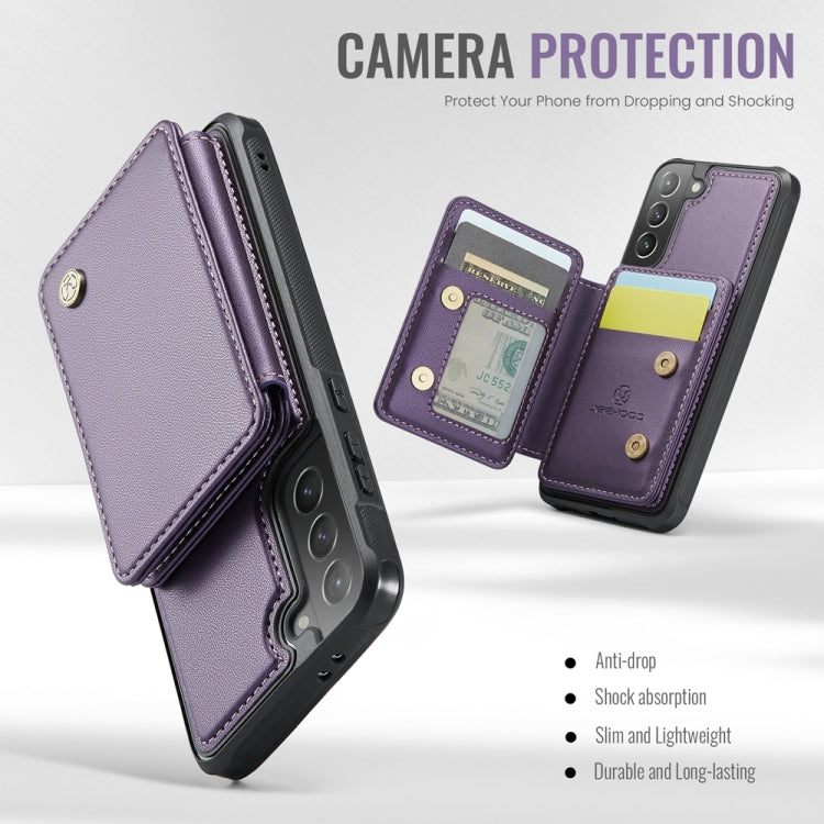 For Samsung Galaxy S21+ 5G JEEHOOD J05 Business Magnetic Style RFID Leather Phone Case(Purple) - Galaxy S21+ 5G Cases by JEEHOOD | Online Shopping UK | buy2fix