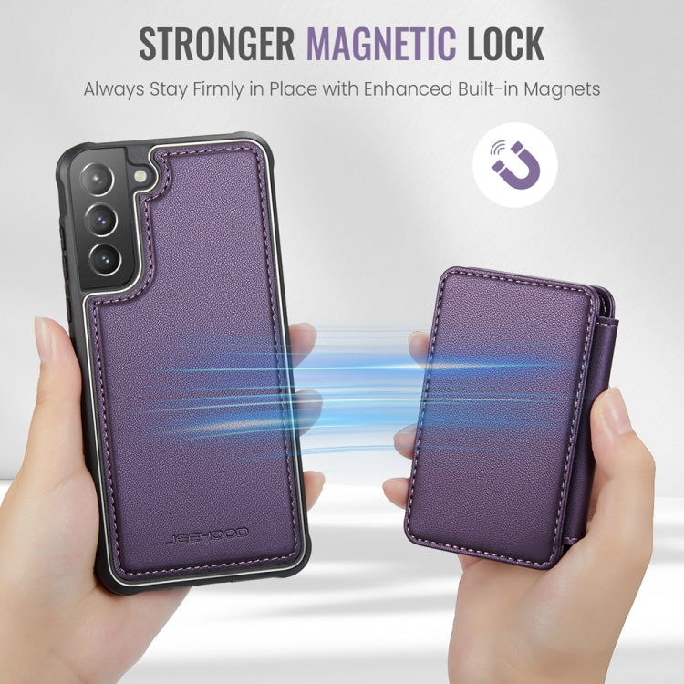 For Samsung Galaxy S21+ 5G JEEHOOD J05 Business Magnetic Style RFID Leather Phone Case(Purple) - Galaxy S21+ 5G Cases by JEEHOOD | Online Shopping UK | buy2fix