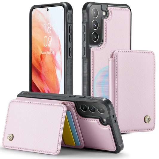 For Samsung Galaxy S21+ 5G JEEHOOD J05 Business Magnetic Style RFID Leather Phone Case(Pink) - Galaxy S21+ 5G Cases by JEEHOOD | Online Shopping UK | buy2fix