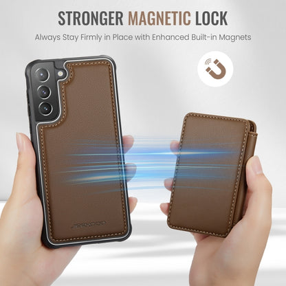 For Samsung Galaxy S21+ 5G JEEHOOD J05 Business Magnetic Style RFID Leather Phone Case(Brown) - Galaxy S21+ 5G Cases by JEEHOOD | Online Shopping UK | buy2fix