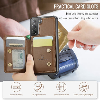 For Samsung Galaxy S21+ 5G JEEHOOD J05 Business Magnetic Style RFID Leather Phone Case(Brown) - Galaxy S21+ 5G Cases by JEEHOOD | Online Shopping UK | buy2fix
