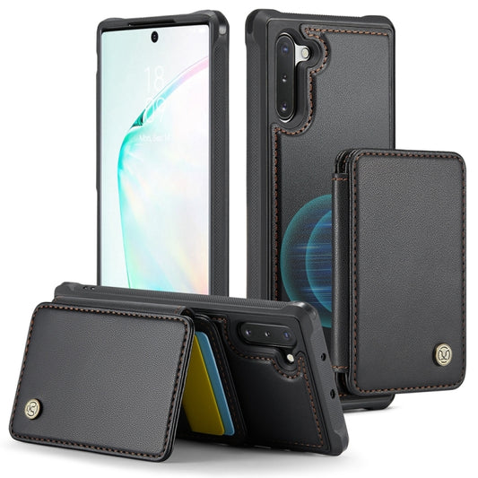 For Samsung Galaxy Note10 5G JEEHOOD J05 Business Magnetic Style RFID Leather Phone Case(Black) - Galaxy Phone Cases by JEEHOOD | Online Shopping UK | buy2fix