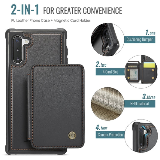 For Samsung Galaxy Note10 5G JEEHOOD J05 Business Magnetic Style RFID Leather Phone Case(Black) - Galaxy Phone Cases by JEEHOOD | Online Shopping UK | buy2fix