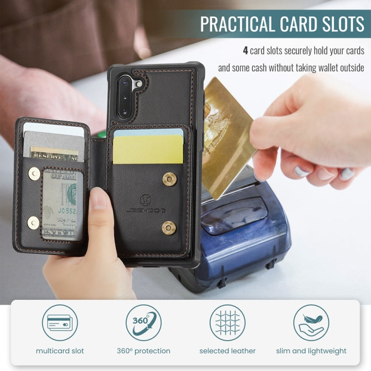 For Samsung Galaxy Note10 5G JEEHOOD J05 Business Magnetic Style RFID Leather Phone Case(Black) - Galaxy Phone Cases by JEEHOOD | Online Shopping UK | buy2fix