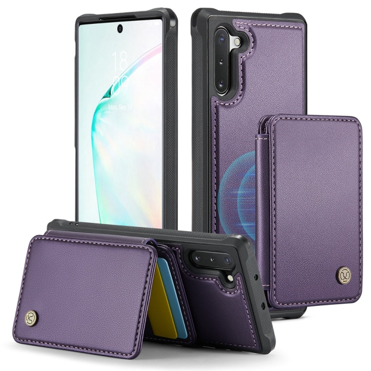 For Samsung Galaxy Note10 5G JEEHOOD J05 Business Magnetic Style RFID Leather Phone Case(Purple) - Galaxy Phone Cases by JEEHOOD | Online Shopping UK | buy2fix