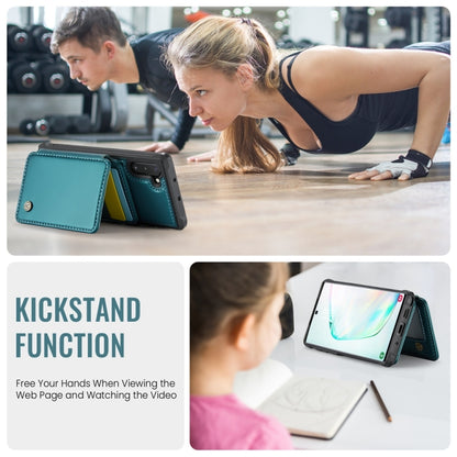 For Samsung Galaxy Note10 5G JEEHOOD J05 Business Magnetic Style RFID Leather Phone Case(Blue Green) - Galaxy Phone Cases by JEEHOOD | Online Shopping UK | buy2fix