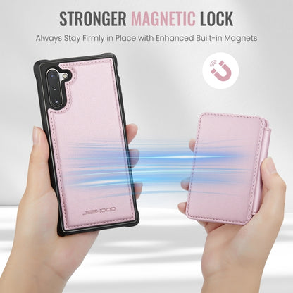 For Samsung Galaxy Note10 5G JEEHOOD J05 Business Magnetic Style RFID Leather Phone Case(Pink) - Galaxy Phone Cases by JEEHOOD | Online Shopping UK | buy2fix