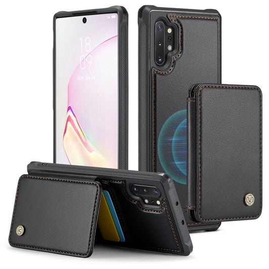 For Samsung Galaxy Note10+ 5G JEEHOOD J05 Business Magnetic Style RFID Leather Phone Case(Black) - Galaxy Phone Cases by JEEHOOD | Online Shopping UK | buy2fix