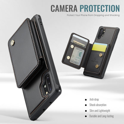 For Samsung Galaxy Note10+ 5G JEEHOOD J05 Business Magnetic Style RFID Leather Phone Case(Black) - Galaxy Phone Cases by JEEHOOD | Online Shopping UK | buy2fix