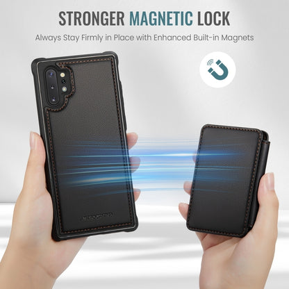 For Samsung Galaxy Note10+ 5G JEEHOOD J05 Business Magnetic Style RFID Leather Phone Case(Black) - Galaxy Phone Cases by JEEHOOD | Online Shopping UK | buy2fix