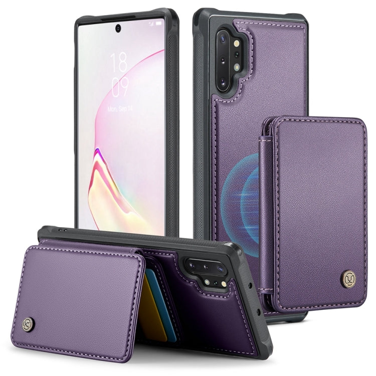 For Samsung Galaxy Note10+ 5G JEEHOOD J05 Business Magnetic Style RFID Leather Phone Case(Purple) - Galaxy Phone Cases by JEEHOOD | Online Shopping UK | buy2fix