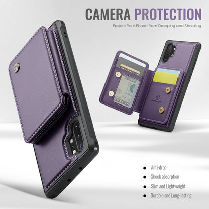 For Samsung Galaxy Note10+ 5G JEEHOOD J05 Business Magnetic Style RFID Leather Phone Case(Purple) - Galaxy Phone Cases by JEEHOOD | Online Shopping UK | buy2fix